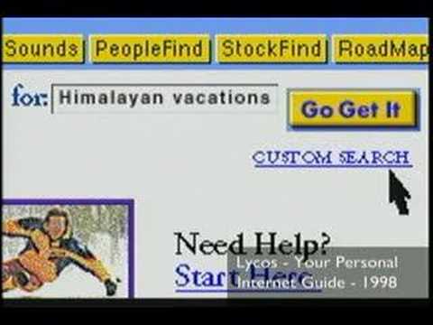 Lycos tv commercial from 1998