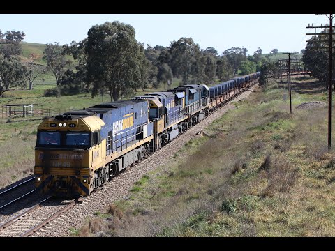 Pacific National 5WM2 Steel Train with NR49, TT110, LDP003 at Jindalee NSW - 3/10/19