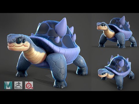 How to Make a Stylized Tortoise with Zbrush, Maya, and Substance Painter | GAOMON M1220 Tablet
