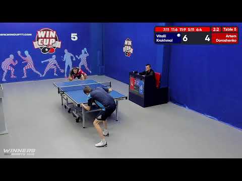 10:30 Крохмаль Виталий 2-3 Дорошенко Артём    стол 5  ЮГ-2  12.07.22