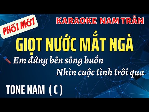 Karaoke Giọt Nước Mắt Ngà Tone Nam | Nam Trân