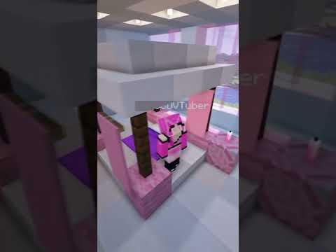 Moodlet 👧🏻 - Minecraft Pink House Tour! #shorts #gameplays @Coco3DVTuber