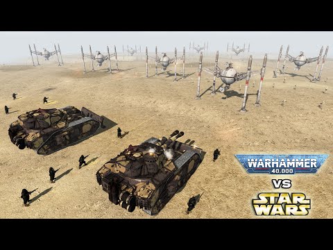 WARHAMMER 40K vs STAR WARS - Death Korps of Krieg vs CIS Battle Droids (4K, Cinematic)