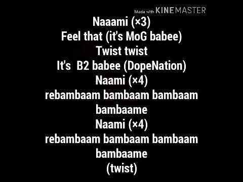 DopeNation & DJ  Enimoney & Olamide - NAAMI (Master Lyrics /كلمات )