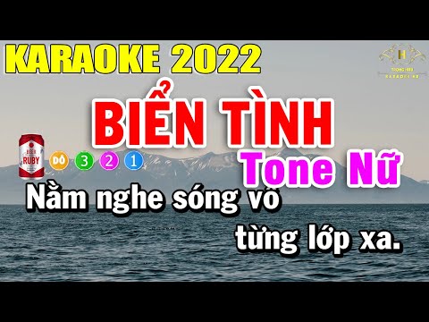 Biển Tình Karaoke Tone Nữ Nhạc Sống | Trọng Hiếu