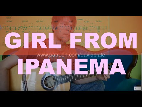 GIRL FROM IPANEMA (Garota de Ipanema) Tutorial for Acoustic Guitar by David Plate