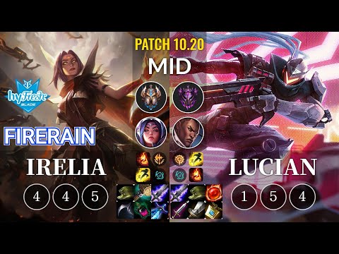 hyF FireRain Irelia vs Lucian Mid - KR Patch 10.20