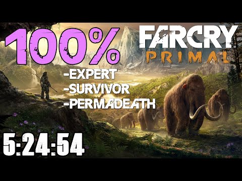 Far Cry Primal Expert Survivor PERMADEATH 100% Speedrun 5:24:54