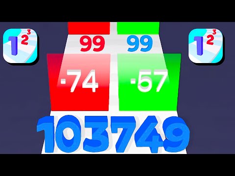 Number Master 2048 Vs Merge Number Plus Run 3D : Level Up Numbers ( Max Level )