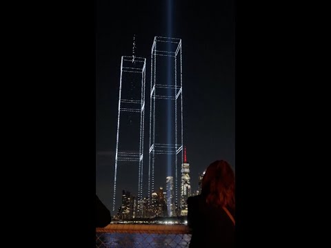 Drones light up NYC sky to honor lives lost on 9/11