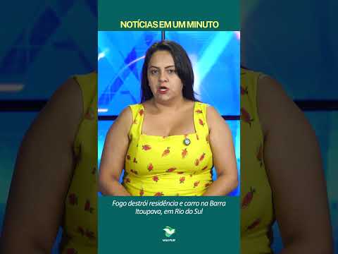 Rio do Sul: Fogo destrói casa e carro na Barra da Itoupava durante a madrugada
