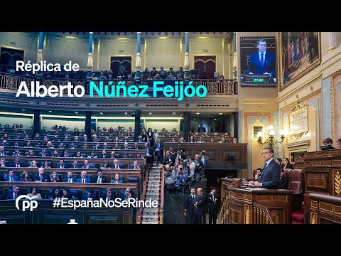 Alberto Núñez Feijóo en la réplica en el debate de...