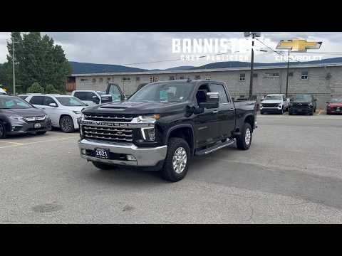 2021 Chevrolet Silverado 3500HD 4WD Crew Cab Standard Box LTZ in Black for sale at Bannister Chevrolet Penticton in Penticton, BC