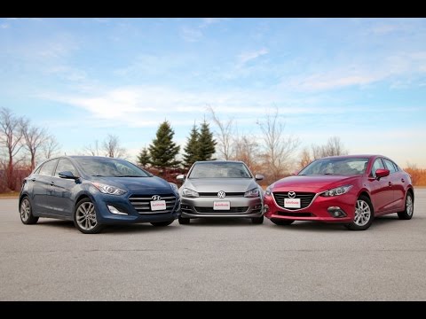 2015 Mazda3 vs. 2015 Volkswagen Golf vs. 2016 Hyundai Elantra