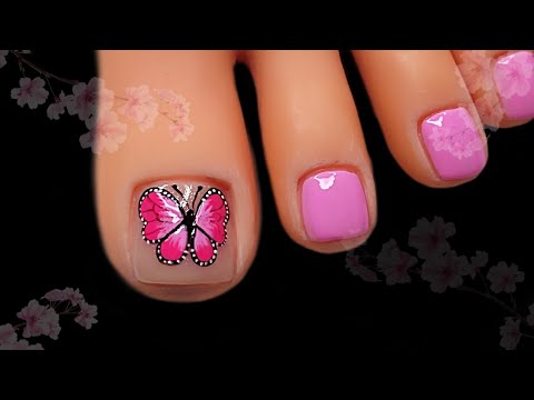 HERMOSAS UÑAS CON DISEÑO DE MARIPOSA | UÑAS DECORADAS CON MARIPOSA 🦋