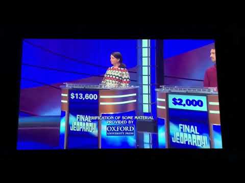 Jeopardy short end credit roll, Cory Barger Day 2 (9/15/20)