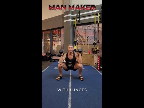 MAN MAKER EXERCISE with LUNGES  -SuperFit60s - FunctionalFitness Workouts - 50s Plus Fitness