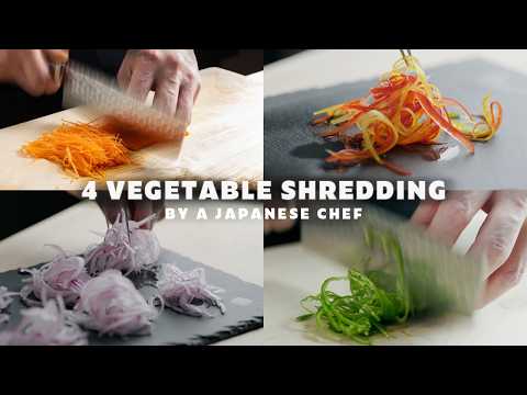 Gemüse Schneiden auf Japanische Art: Karotten, Paprika & Rote Zwiebeln
