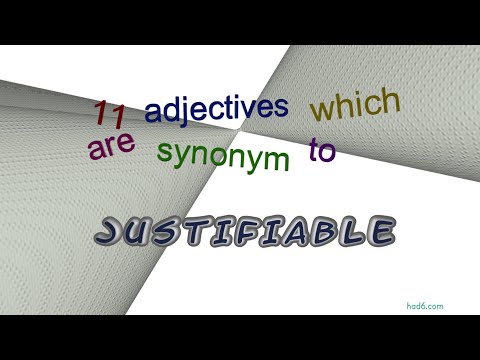 justifiable - 12 adjectives synonym of justifiable (sentence examples)