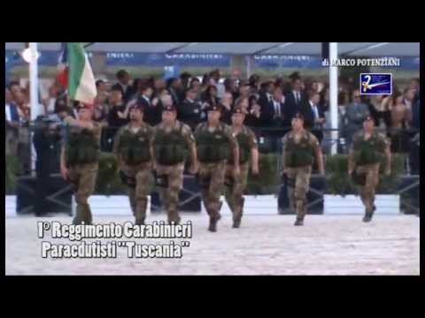 Carabinieri Paracadutisti "Tuscania" cantano "Sui monti e sui mar" alla cerimonia del 200°