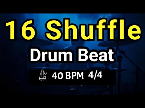 16 Shuffle Drum Beat 40 BPM 4/4 Drum Track / Backing Track for Practice