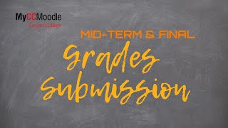 Submitting Grades via MyCCMoodle