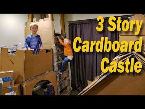 3 Story Cardboard Castle with draw bridge!!!!