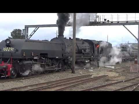 NSWGR Beyer-Garratt 6029+42103 4201=6S80 depart Goulburn 3-9-2018