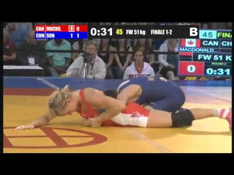 ЧМ-2012 51 кг. Джессика Макдональд(Канада) - Янан Сун(Китай)