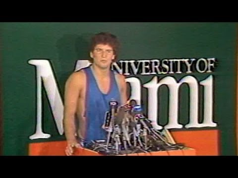 Bernie Kosar announces he'll leave the University of Miami for the Cleveland Browns