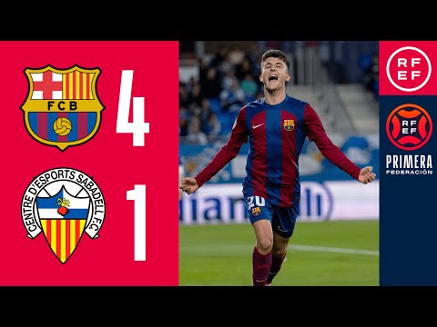 Resumen #PrimeraFederación | FC Barcelona Atlètic 4-1 CE Sabadell FC | Jornada 12, Grupo 1