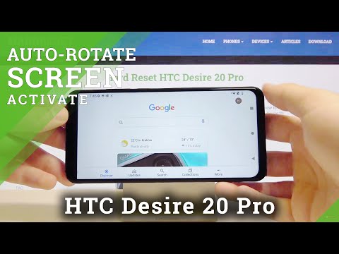 How to Turn On or Off Auto Rotate Screen in HTC Desire 20 Pro?