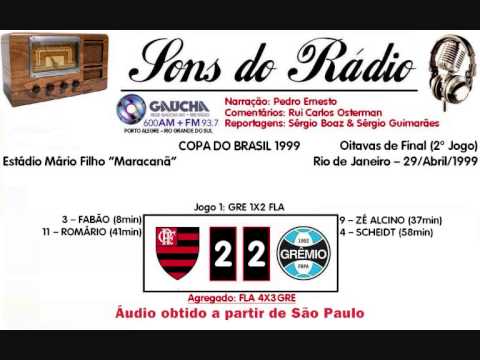 Flamengo 2 X 2 Grêmio - Copa do Brasil 1999 - Luiz Penido (Tupi Rio) e Pedro Ernesto (Gaúcha AM)