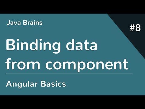 Angular 6 Basics 8 - Binding data from component class