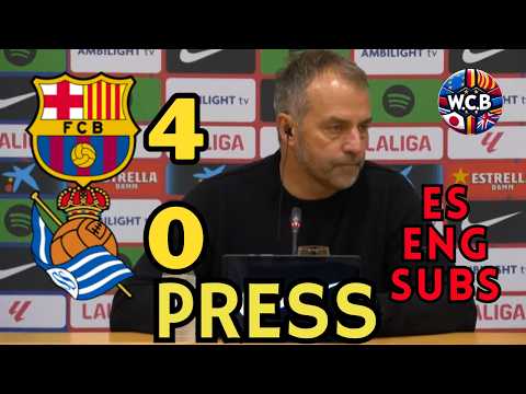 FLICK PRENSA FC BARCELONA 4 - 0 REAL SOCIEDAD LA LIGA J26  |  ES + ENG SUBS