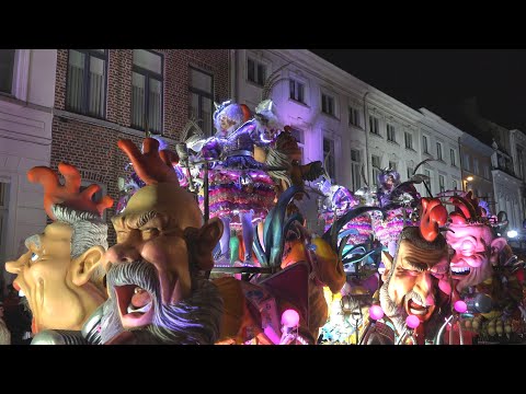 Carnaval Aalst 2020: montage stoet