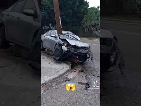 Tesla Car Accident 😱😱 #shorts