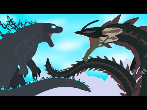 Godzilla vs Tiamat [ Godzilla x Kong The New Empire ] part 2 animation - Drago Monsterverse