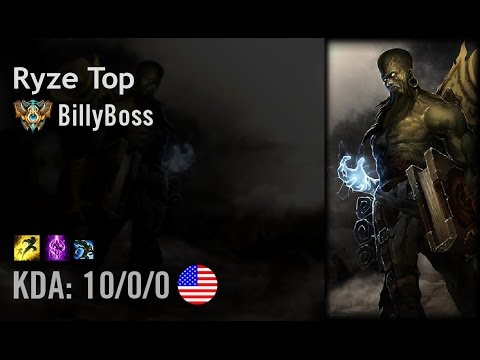 Ryze Top vs Tryndamere - BillyBoss - NA Challenger Patch 6.9