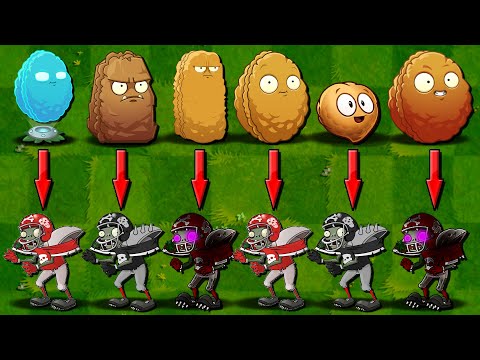 All Plants vs Football All-Star Zombie Level 5 - Who Will Win? - PvZ 2 Battlez