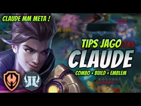 CARA MAIN CLAUDE MM META ! BUILD & EMBLEM CLAUDE TERSAKIT 2024 ! | CLAUDE GOLD LANE GAMEPLAY