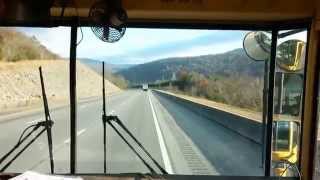 preview picture of video 'Coming Down Monteagle Tn in 1992 Ward/AmTran School Bus'