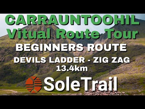 Carrauntoohil - Beginners Route - Virtual Hiking Tour - 13.4km