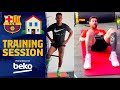 How Barça are training at home! #StayAtHome