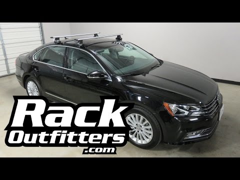 2012-2016 Volkswagen Passat with Thule 480R Rapid Traverse AeroBlade Roof Rack Crossbars