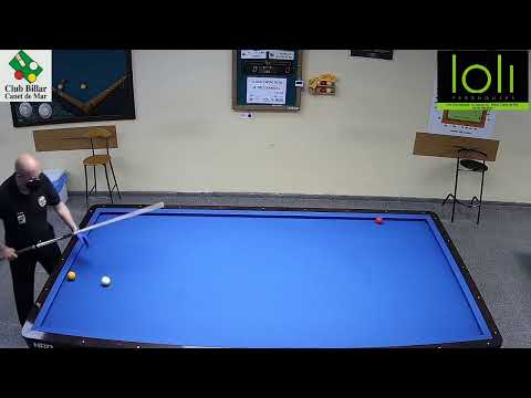 LLIGA 3 BANDES 3ª DIV. SERGI MONTIEL (C.B.CANET) vs ROSENDO MOYA(C.B.MOLINS)