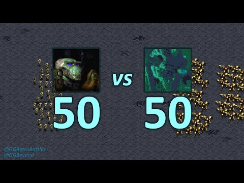 50 Zealots vs 50 Dragoons - Even Numbers - StarCraft Retro Battles
