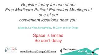 preview picture of video '2013 Medicare Education Meetings in El Cajon, La Mesa, Spring Valley, San Diego'