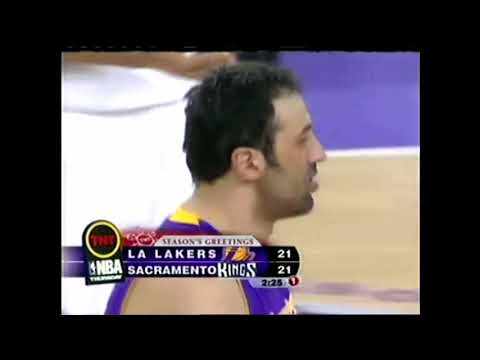 Vlade Divac playing against the Kings in 2005! (RARE FOOTAGE)