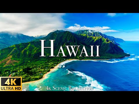 FLYING OVER HAWAII (4K UHD) - Relaxing Music Along With Beautiful Nature Videos - 4K Video Ultra HD